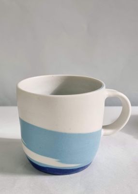 Blue Tall Mug #3 | Wheelthrown | Alex Wilkinson