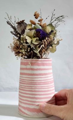 Pink Striped Vase | Alex Wilkinson