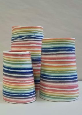 Rainbow Striped Vase | Three Sizes | Alex Wilkinson