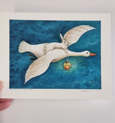 Fly me to the moon  | Mini Print