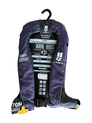 Line 7 Navy Inflatable Lifejacket 170N Adult