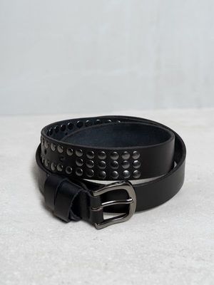 Indi &amp; Cold Studded Leather Belt - Black