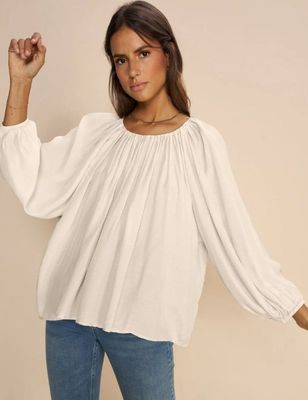 Mos Mosh Sansa Boheme Soft Blouse - Ecru