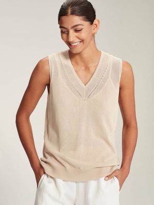 Caroline Sills Otis Summer Vest - Sand