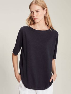 Caroline Sills Alvaro Knit Tee - Chic Navy