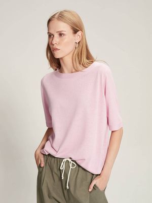 Caroline Sills Alvaro Knit Tee - Wild Rose