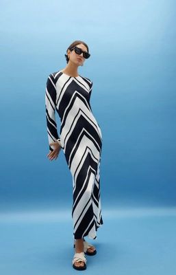 Kinney Georgia Dress - Classic Chevron