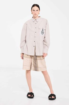 Salasai Health Club Shirt - Beige Stripe