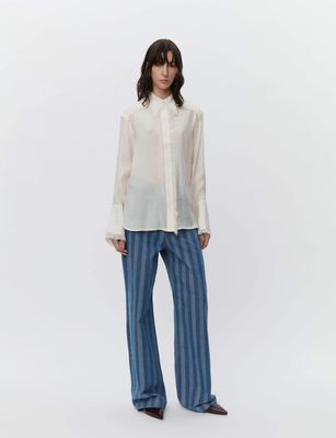 DAY Birger et Mikkelsen Havanna Sheer Fringes Blouse - Vanilla Ice