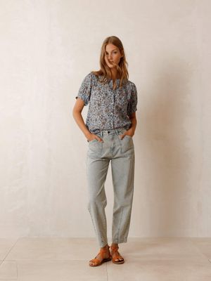 Indi &amp; Cold Floral Print Shirt - Blue