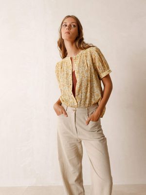 Indi &amp; Cold Floral Print Shirt - Yellow