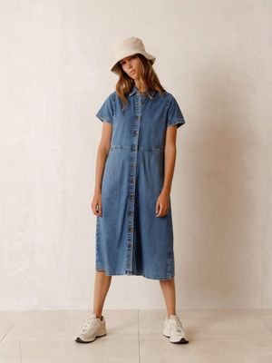 Indi &amp; Cold Denim Dress - Blue