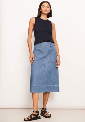 Pol Raydel Denim Skirt - Light Wash