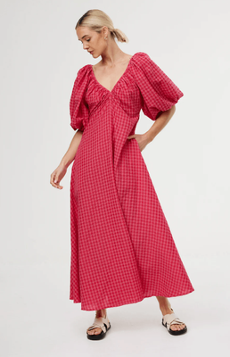 Kinney Mimi Dress Rosas Gingham