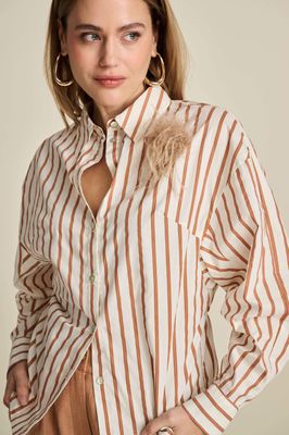 Pom Amsterdam Blouse - White Striped