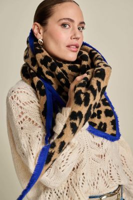 Pom Amsterdam Shawl - Sand/Black Animal