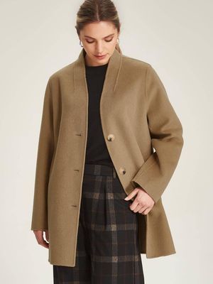 Caroline Sills Mimco Coat Pebble