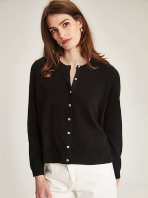 Caroline Sills Ella Cashmere Cardigan Black