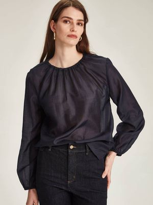 Caroline Sills Wintour Top Navy