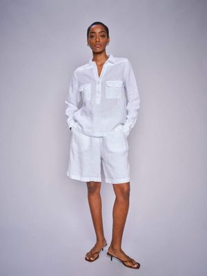 Mos Mosh Eie Linen Bermuda Shorts