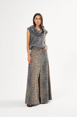 Rabens Saloner Natija Leopard Skirt