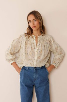 Indi &amp; Cold Raglan Sleeve Shirt - Vanilla