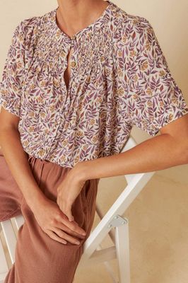 Indi &amp; Cold Watercolour Flower Shirt - Violeta