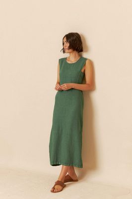 Indi &amp; Cold Linen Midi Dress