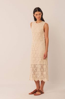Indi &amp; Cold Crochet Midi Dress