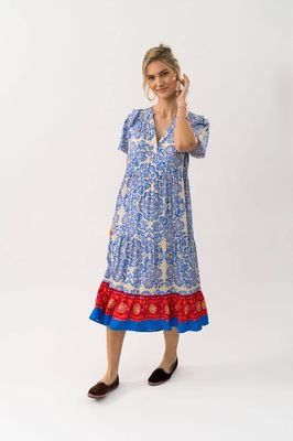 Lollys Laundry Freddy Midi Dress - Light Blue