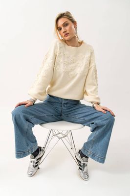 Lollys Laundry Musa Knit Jumper - Creme