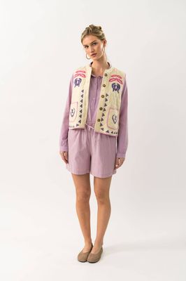 Lollys Laundry Cairo Vest - Creme
