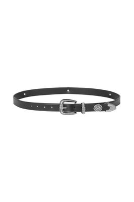 Lollys Laundry Bark Leather Belt - Black
