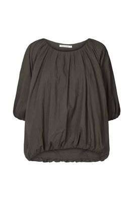 Rabens Saloner Rachelle Voile Cloud Blouse - Black