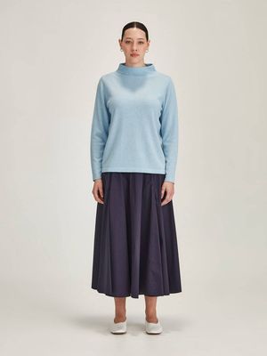 Caroline Sills Tamsin Funnel Neck - Air Blue