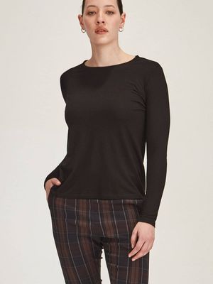 Caroline Sills Lena L/S Luxe Tee - Black