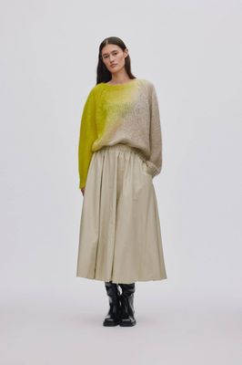 Rabens Saloner Teah Poplin Cloud Skirt - Pelican Grey (also available in Dark Grey)
