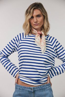 Lollys Laundry Liva LS Tee - Neon Blue + Red