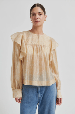 Second Female Hide Ruffle Blouse - Oxford Tan