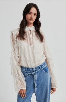 Second Female Sybell Lace Blouse - Soft Beige