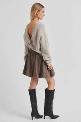 Second Female Flare Knit - Light Beige Melange