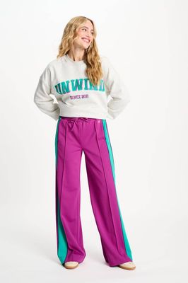Pom Amsterdam Colour Block Pants - Purple