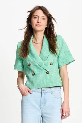 Pom Amsterdam Palm Blazer - Green
