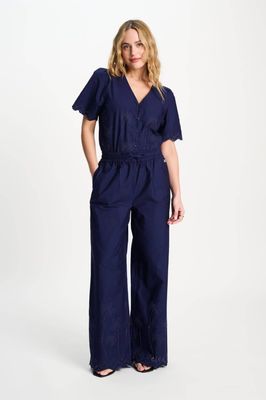 Pom Amsterdam Broderie Anglaise Pants - Night Blue