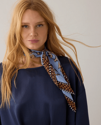 Summum Satin Scarf - Blue