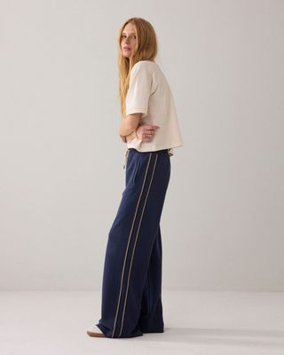 Summum Pinstripe Scuba Pant - Blue
