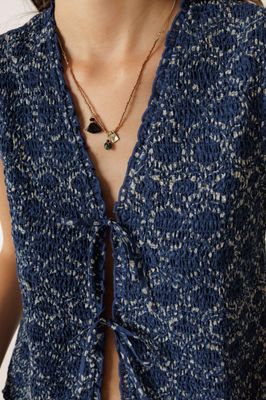 Indi &amp; Cold Charity Beaded Necklace - Terracotta