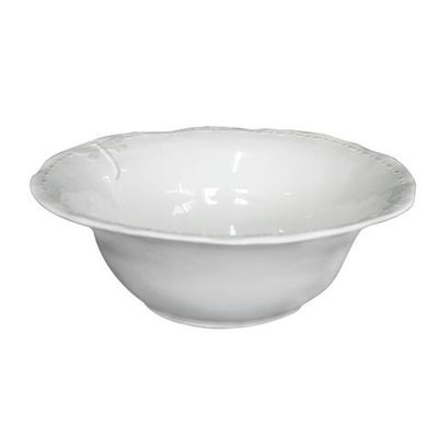 Large White Dragonfly Ceramic Salad Bowl