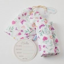 Butterfly Muslin Wrap with Arrival Card