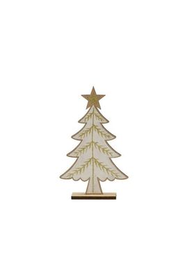 Standing Wooden Tree with Gold Star